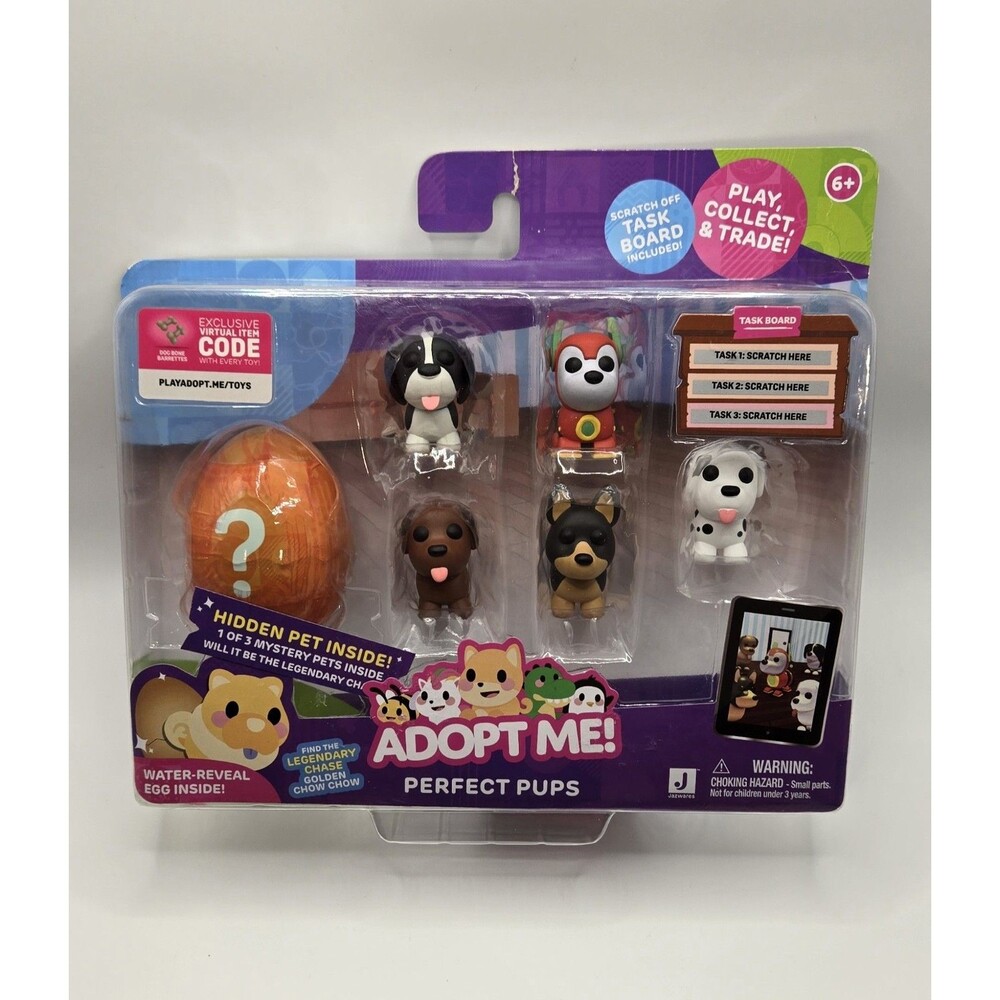 Adopt Me Perfect Pups Mini Figure Set with Mystery Pet - 6pk Toy New With Box